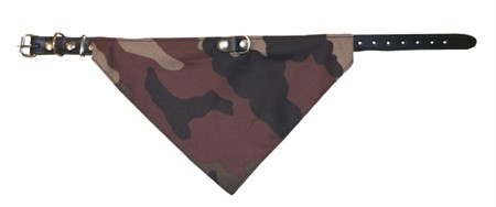 Halsband läder m scarf Camo 18/50