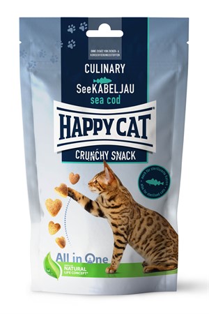 HappyCat Crunchy Snack, torsk/ärtor, 70 g