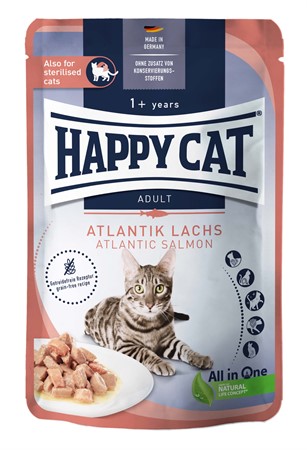 HappyCat våt/sås, atlantlax, 85 g