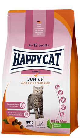 HappyCat Junior GrainFree, anka, 1,3 kg