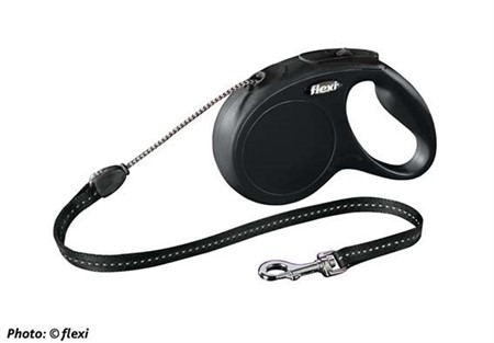 flexi New CLASSIC, M: 5 m rep, svart