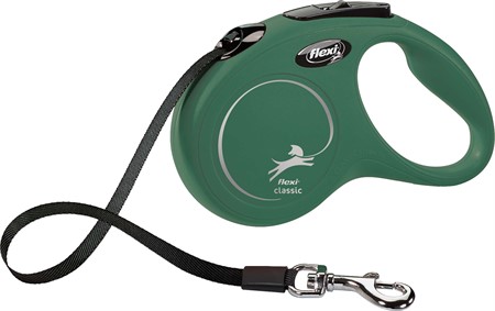 flexi New CLASSIC, S: 5 m band, olivgrön