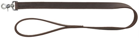 (BV)Rustic råläder, koppel,M-L: 1.00 m/20 mm, mörkbrun