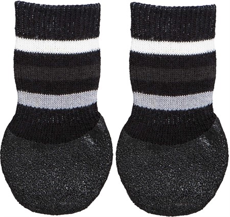 Hundsockar gummerad 2-pack, XS-S, svart