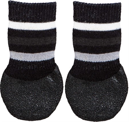 Hundsockar gummerad 2-pack, XL, svart