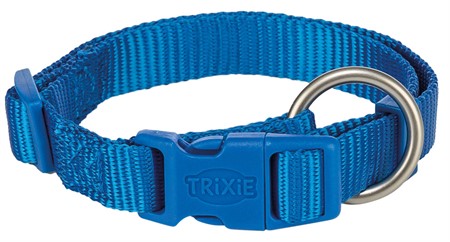 Premium halsband, S/M: 30-45 cm/15 mm, blå