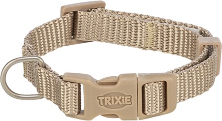 Premium halsband, XS-S: 22-35 cm/10 mm, sand