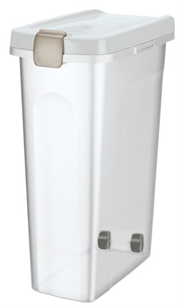 Fodertunna, 40 l/, 27 × 61 × 45 cm, transparant/vit