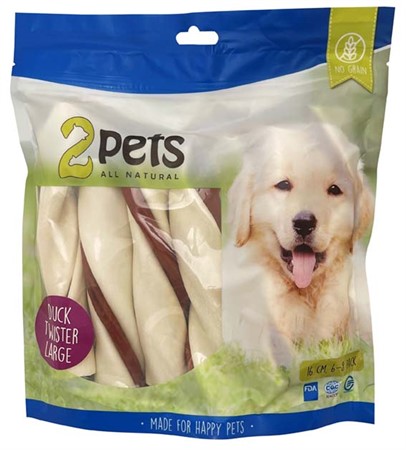 2pets Tuggtwister m ankfilé, Large, 500 g