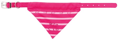 Nylon halsband med scarf, XS: 19-24 cm/10 mm, fuchsia