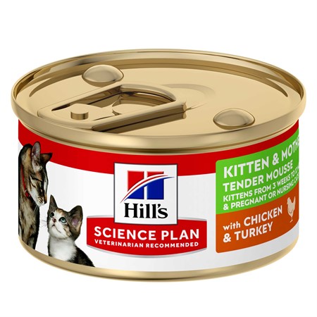 Hills Kitten&Mother Tender Mousse w/Chicken&Tk 24x85g