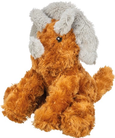 Dinosaur, sittande, plysch, återvunnen, 25 cm