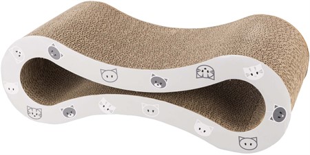 Klösbräda Wave, wellpapp, Catnip, 48 × 16 × 22 cm, vinröd