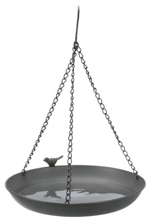 Fågelbad, hängande, metall, 2,200 ml/ø 30 cm