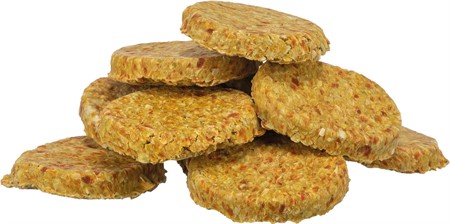 Crackers med morot, ø 4 cm, 150 g