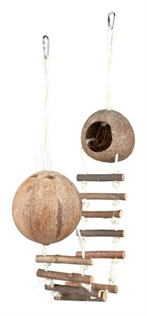 Kokosnöthus till hamster, dubbel, ø 13 × 100 cm