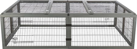 Utehage, trä, 174 × h48 × 109 cm, grå