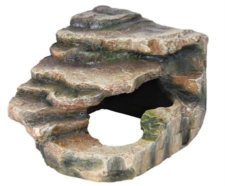 Hörnsten med grotta och plattform, 16×12×15 cm