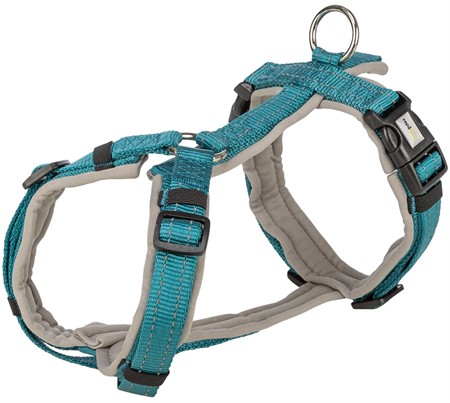 JP, Spårsele, vadderad, S-M: 44-53 cm/20 mm, petrol/ljusgrå