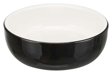 JP, Kattskål, keramik, 0.3 l/ø 13 cm, svart/cream