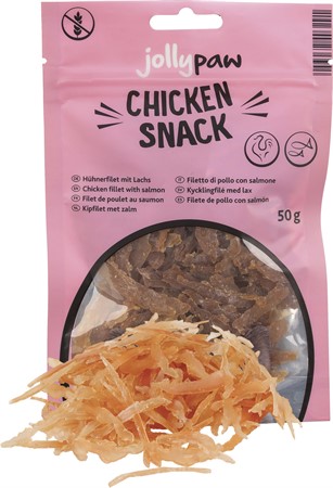 JP, Chicken Snack, med lax, 50 g