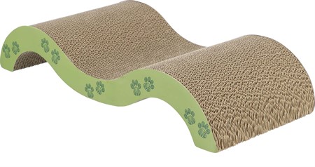 JP, Klösvåg, wellpapp, catnip, 50 × 9 × 23 cm, grön