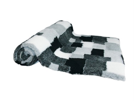 Maxifällen antiglid 150x100 cm Patch sv/grå/vit