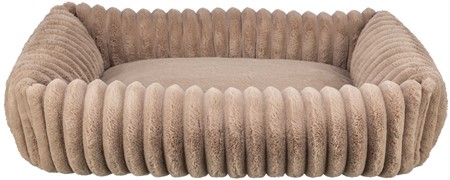 Lonni bädd, manchester plysch, rektangulär, 65 x 50 cm, ljusbrun