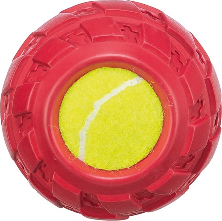 Tennisboll i däck, naturgummi, ø 7.5 cm