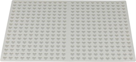 Bakform, hjärtan, silikon, 38 × 28 cm, grå