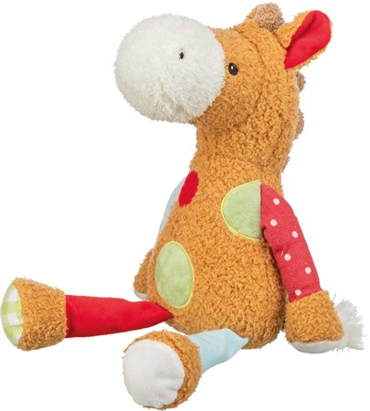 Häst, lapptäcksdesign, plysch, 40 cm