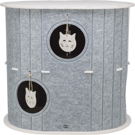 Grotta Mara, filt, 2 våningar, oval, 66 × 62 × 46 cm, sand/grå