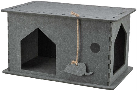 Koja Lene, filt, 54 × 30 × 35 cm, grå