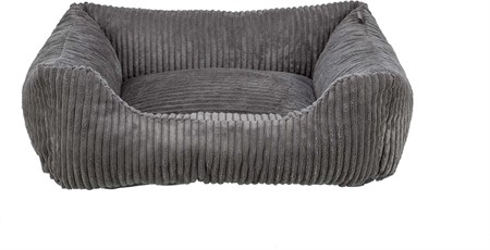 Jonna vital bädd, manchesterplysch, 60 × 50 cm, mörkgrå