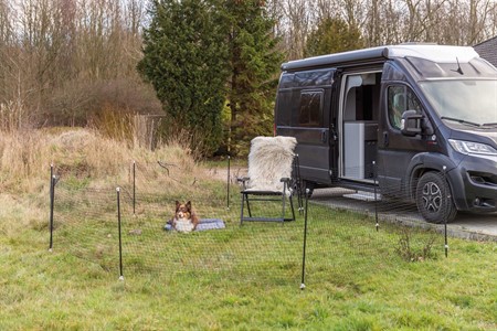 Mobil hundhage, 15 m, svart