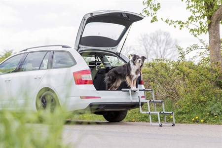 Trappa 3-stegs, hopfällbar, alu. b:37cm, h:till 57cm,djup: till 120cm