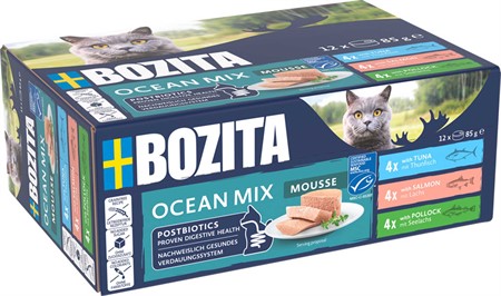 Bozita katt Mousse Multibox Sea 12x85g