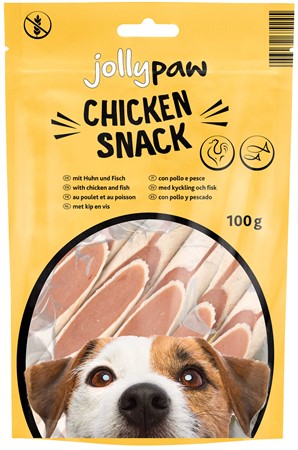 JP, Chicken Snack, med kyckling & fisk, 100 g