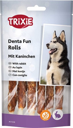 Denta Fun Tuggrulle, kanin, 12 cm, 6-pack/70 g