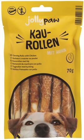 JP, Tuggrulle, vit, kyckling, 12 cm, 6 st./70 g