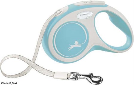 flexi New Comfort, band, S: 5 m, ljusblå