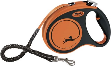 flexi XTREME, M: 5 m band, svart/orange