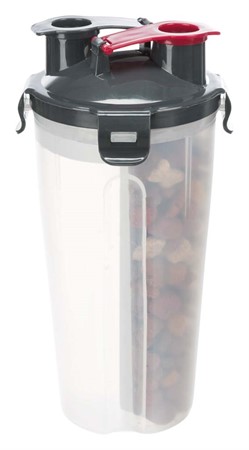 Foder/vattenbehållare, plast, 2 × 0.35 L/ø11 × 23 cm