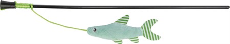 Kattvippa med plyschfisk, catnip, 42 cm