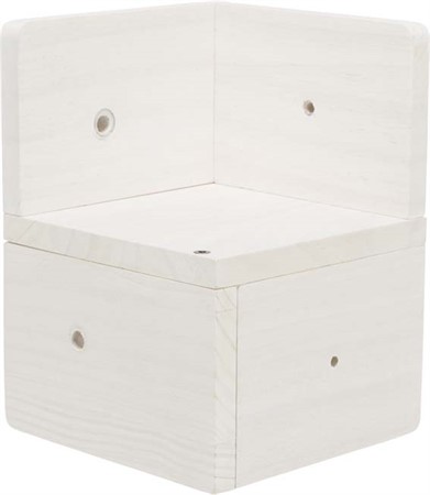 Väggkomponent III, 16×21×16 cm, vit