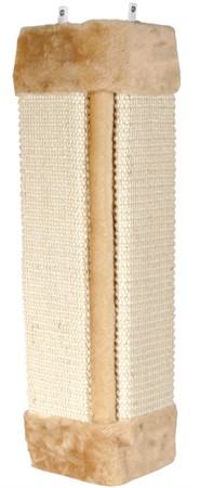 Klösbräda hörn, 23,5 x 49,5 cm, sisal/plysch,  beige