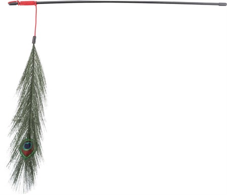 Kattvippa med påfågelfjäder, 47 cm
