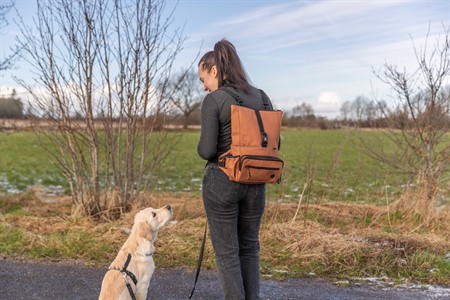 Rullryggsäck och höftväska, Belt: 55-130 cm, rost